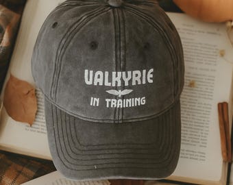 Valkyrie In Training ACOTAR hat Nesta Archeron Lady Death Vintage Embroidery Cap SJM LICENSED Merch Sarah J Maas gifts Bookish dad hat