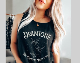 Dramione Manacled Tank Top Comfort Colors Wizard School Vintage tee Fanfiction Booktok Bookish merch Dark Academia clothing gift for Readers