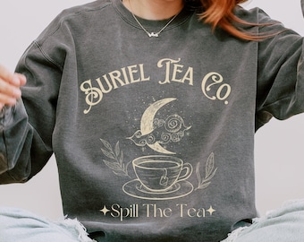 Suriel Tea Co ACOTAR Sweatshirt Comfort Colors sweater Velaris Night Court shirt Rhysand Officially Licensed SJM Merchandise