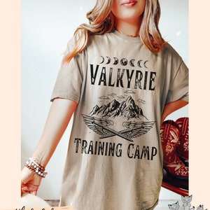 Valkyrie in training shirt ACOTAR Comfort Colors Sarah J Maas Licensed SJM merch Nesta Archeron, Cassian A Court of Silver Flames