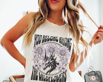 Abraxos wyvern Tank Top Comfort Colors Manon Blackbeak shirt Throne of glass Licensed Sarah J Maas SJM TOG merch booktok We are the Thirteen