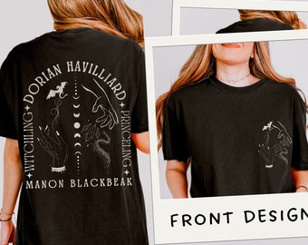 Manon Blackbeak Dorian Havilliard shirt Comfort Colors tee Throne of Glass LICENSED Sarah J. Maas merch TOG Sjm Tshirt Booktok The Thirteen