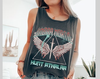 Umbra Mortis Crescent City tank top Comfort Colors, Hunt Athalar Bryce Quinlan House of Flame and Shadow HOFAS SJM merch HOSAB Ruhn Danaan