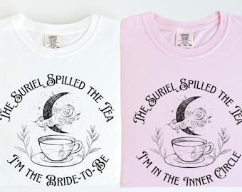 ACOTAR bachelorette shirt acotar bridesmaid suriel tea company Comfort Colors party tshirt LICENSED SJM merchandise bridal shower tee