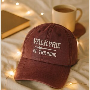 Valkyrie In Training ACOTAR hat Nesta Archeron Lady Death Vintage Embroidery Cap SJM LICENSED Merch Sarah J Maas gifts Bookish dad hat