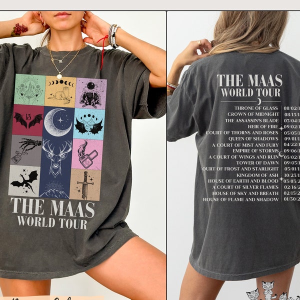 Maas World Tour Comfort Colors tee, TOG shirt ACOTAR merch bookish Fan Apparel Romantasy gift