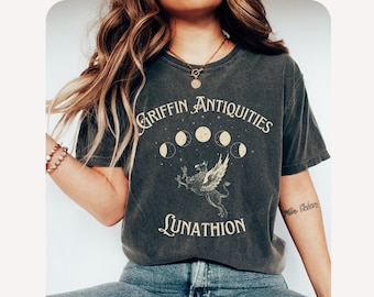 Griffin Antiquities Lunathion Comfort Colors® tee, Acotar shirt, SunBall, Bryce Quinlan Sarah J Maas, Bookish apparel gift, ACOSF SJM merch