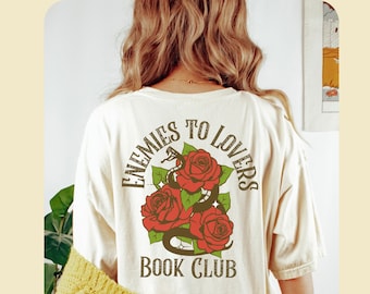 Enemies to Lovers Dark Romance Shirt Comfort Colors® Morally gray bookish tee, Booktok Bookish Trope Smut spicy books merch, Dark Academia