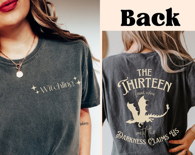 Featured listing image: The Thirteen Manon Blackbeak Witchling shirt Comfort Colors® tee, Sarah J Maas SJM merch Throne of Glass shirt, TOG tshirt, Booktok Bookish