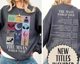 Maas World Tour Sweatshirt booktok sweater bookish merch Romantasy shirt