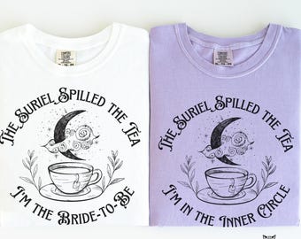 ACOTAR bachelorette shirt acotar bridesmaid suriel tea company Comfort Colors party tshirt LICENSED SJM merchandise bridal shower tee