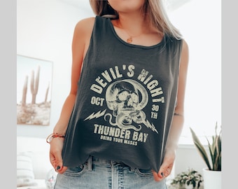 Devils Night Tank Top Comfort Colors Four Horsemen tee, Dark Romance Bookish Booktok Smut spicy Smutty books Merch, Morally grey