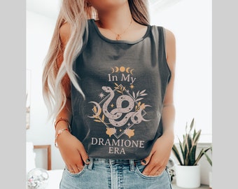 Dramione Manacled Tank Top Comfort Colors Wizard School Vintage tee Fanfiction Booktok Bookish merch Dark Academia clothing gift for Readers