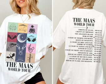 Sarah J. Maas Eras Tour Comfort Colors tee, Licensed SJM merch, Throne of Glass TOG shirt, ACOTAR merch, Crescent City Fan Apparel Maas Tour