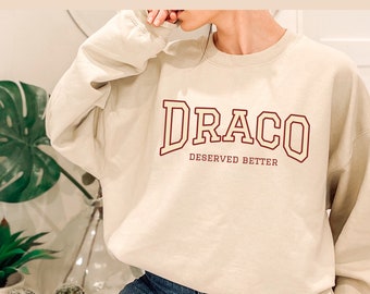 Draco deserved better Sweatshirt, Fanstasy Wizard School Sweater, Dracotok shirt bookish booktok merch Trendy Dark Academia reading clothing