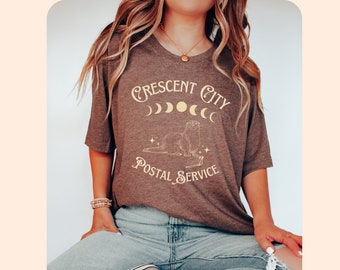 Crescent City Postal Service Bella Canvas tee, OFFICIALLY LICENSED Sarah J. Maas Sjm Merch House Of Earth And Blood Shirt Ruhn Danaan
