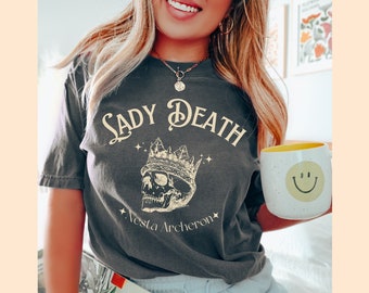 Nesta Archeron Lady Death Comfort Colors® tee Officially LICENSED Sarah J Maas merch SJM ACOTAR shirt Cauldron Blessed Acosf Bookish Booktok
