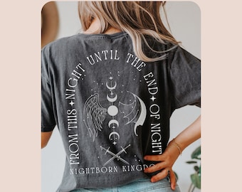 The Serpent and The Wings of Night shirt Nightborn Kingdom Comfort Colors® tee, Carissa Broadbent Officially Licensed merch Nyaxia Kejari