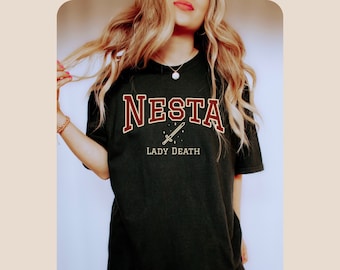 Nesta Archeron Lady Death Comfort Colors® tee Officially LICENSED Sarah J. Maas SJM merch ACOTAR shirt Cauldron Blessed Acosf Bookish gift