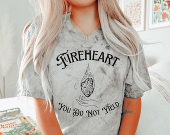 Fireheart Throne of Glass Galathynius SJM Comfort Colors® tee, Officially LICENSED Sarah J. Maas merch Tog shirt Celaena Sardothien Terrase