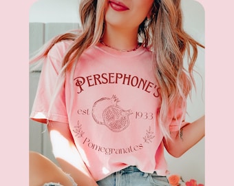 Persephone's Pomegranate shirt Comfort Colors® Persephone and Hades  tee, Dark Light Academia shirt, Greek Mythology Booktok, Bookish gift