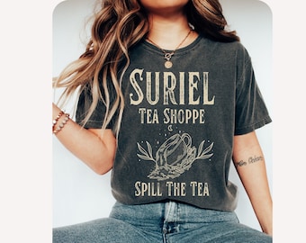 Suriel Tea Co shirt Comfort Colors® tee Acotar Merch OFFICIALLY LICENSED Sarah J. Maas Sjm Merch, A Court of Thorns and Roses Velaris gift