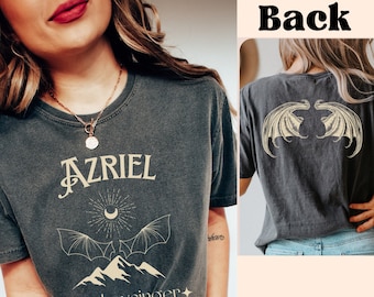 Azriel Shadowsinger ACOTAR shirt Comfort Colors® tee, OFFICIALLY licensed Sarah J. Maas SJM Merch Bat Boys Bookish Tshirt Smut Apparel Gift