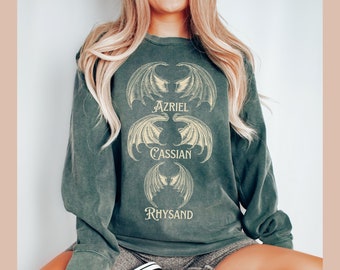 Bat Boys ACOTAR Sweatshirt Comfort Colors sweater Bat Boys Illyrian Wings Rhysand Cassian Azriel Acotar Officially Licensed SJM Merchandise