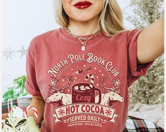 Santa Bookish Christmas Librarian Comfort Colors® tee Merry Bookmas reading shirt Tis the Season book worm gift Smut spicy xmas books reader