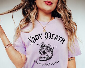 Nesta Archeron Lady Death Comfort Colors® tee Officially LICENSED Sarah J. Maas merch ACOTAR shirt Cauldron Blessed Acosf Bookish Booktok