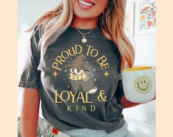House of Badger Comfort Colors® tee Loyal Kind Wizard Fantasy Romance Reader Bookish Booktok Merch Tshirt Clothing Reading Book Fandom gift