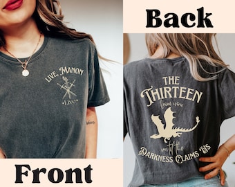 Throne Of Glass shirt Comfort Colors® Manon Blackbeak The Thirteen TOG tee, Sarah J Maas SJM merch From now until the Darkness claims us