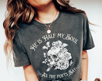 He Is Half My Soul As The Poets Say Comfort Colors® tee, Achilles and Patroclus shirt, Dark Light Academia tshirt, The Song Of Achilles gif