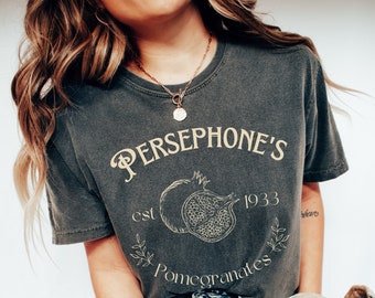 Persephone's Pomegranate Comfort Colors® shirt, Persephone Greek Mythology tee, Dark Academia tshirt, Booktok merch, bookish gift