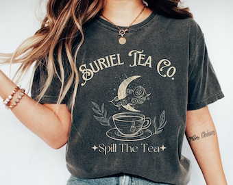 Suriel Tea Co Comfort Colors® shirt, Acotar tshirt, Velaris tee, SJM merch, A Court Of Thorns And Roses, Bookish book lover Fandom gift