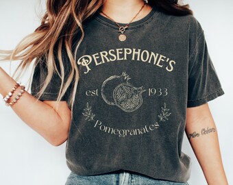Persephone's Pomegranate Comfort Colors® shirt, Persephone Greek Mythology tee, Dark Academia tshirt, Booktok merch, bookish gift