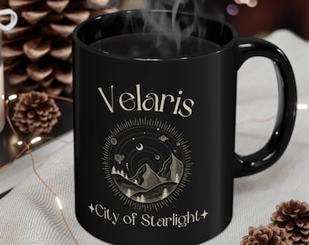 Velaris fan art mug, Terrasen gift,  Acotar bookish merch, Throne of glass booktok gift, SJM, The Night Court, Court of Thorns and Roses
