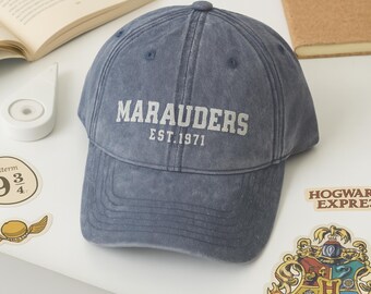 The Marauders Vintage Hat Embroidered Mischief Managed cap Moony Wizard Wizarding World Fan gift Bookish book lover hat booktok merch