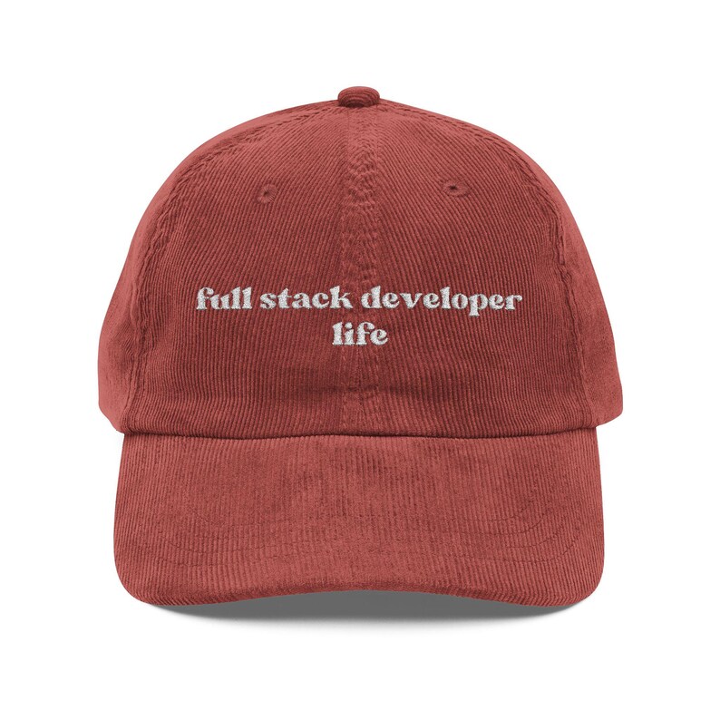 Full Stack Developer Life Full Stack Developer Gift Corduroy Hat for Software Engineer Coders image 5