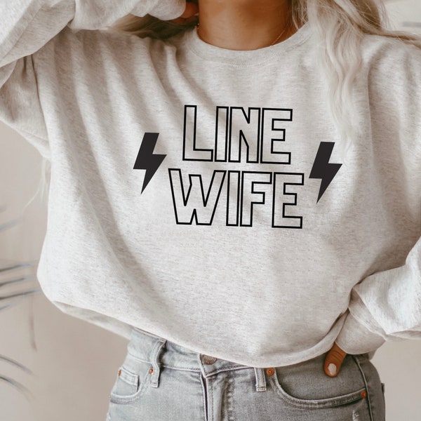 Line Wife Sweatshirt, Lineman Wife Gift, Line Wife Shirt Lineworker Love Shirt Powerline Technician PLT Gift Cheetah Print Leopard Wife gift