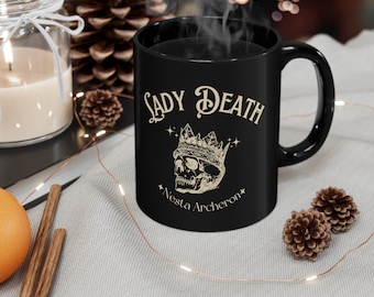 Nesta Archeron Lady Death ACOTAR Mug A Court of Thorns and Roses coffe cup Sarah J Maas officially LICENSED merch SJM cassian nesta bookish