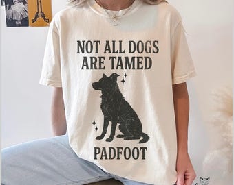 Retro Padfoot Comfort Colors shirt The Marauders Wizard School Vintage tee, Fandom Booktok Bookish merch, Dark Academia reader clothing gift
