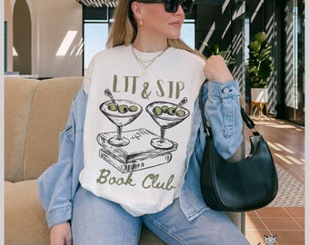 Book girlie funny cocktail shirt Martini shirt Hot girls read books smut reader book club merch bookish clothing preppy things old money