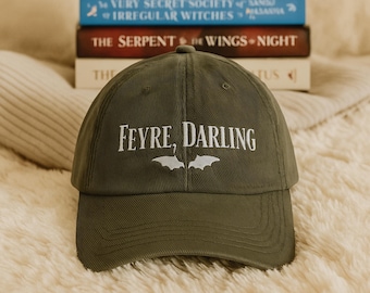 Feyre Darling ACOTAR hat Rhysand Bat Boys Vintage bookish Velaris the Night Court Embroidery Cap SJM LICENSED merch Sarah J Maas gifts