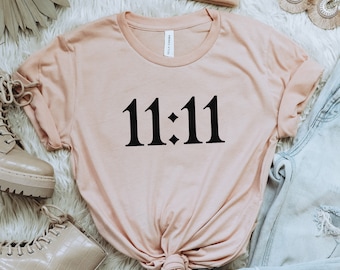 11 11 shirt, 11:11 Shirt, 11 11, 11 11 Wish, 11 11 Clothing, 1111 Tee, Spiritual Gift Synchronicity Angel Numbers Womens Soft Tees Tshirt