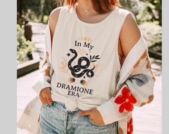 Dramione Manacled Tank Top Comfort Colors Wizard School Vintage tee Fanfiction Booktok Bookish merch Dark Academia clothing gift for Readers