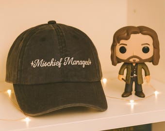 Mischief Managed Vintage Hat The Marauders Embroidered cap Moony Wizard Wizarding World Fan gift Bookish book lover hat booktok merch