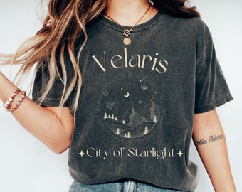 Velaris shirt, SJM Comfort Colors® tee, Bookish tshirt apparel gift, Terrasen shirt, Book lover gift, Velaris City of Starlight