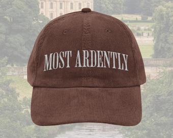 Most ardently hat Vintage bookish Embroidery Cap Pride and Prejudice Jane Austen merch bibliophile book club lover reading gift for her
