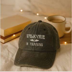 Valkyrie In Training ACOTAR hat Nesta Archeron Lady Death Vintage Embroidery Cap SJM LICENSED Merch Sarah J Maas gifts Bookish dad hat